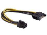 Delock táp átalakító kábel, Sata 15pin > 6 pin PCI Express, 20cm  