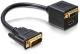 Delock DVI - DVI + HDMI átalakító adapter 
