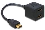 Delock HDMI - 2xHDMI fekete átalakító adapter 