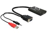 Delock HDMI > VGA + Audio Jack 3,5mm + Power USB 