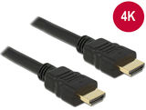 Delock HDMI - HDMI fekete 0.5m kábel Ethernettel 