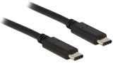Delock USB - USB 0.5m fekete kábel 