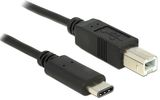Delock USB - USB 1m fekete kábel 