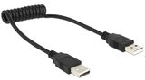 Delock USB - USB fekete 20-60cm kábel 
