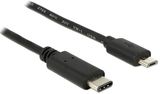 Delock USB - micro USB 1m fekete kábel 