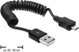 Delock USB - micro USB fekete 20-60cm kábel 