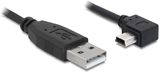 Delock USB - mini USB 50cm fekete kábel 