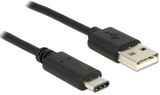 Delock USB 2.0 - USB 2.0 fekete 1m kábel 