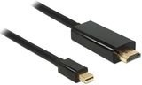 Delock mini Displayport - HDMI fekete 2m kábel 
