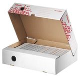 Esselte Speedbox Archiváló doboz, A4, 80 mm, karton, fehér-piros 