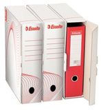 Esselte Standard Archiváló doboz, A4, 97 mm, karton, fehér-piros 