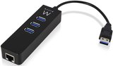 Ewent USB3.1 3 portos HUB + Gigabit LAN adapter 