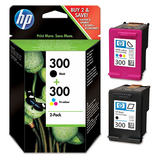 HP 300, CN637EE Multipack ,fekete (CC640EE) és színes (CC643EE) tintapatron 
