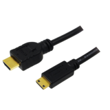 LogiLink HDMI (Type A) - HDMI Mini (Type C) kábel 1.5m, apa - apa, aranyozott 