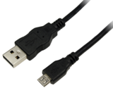 LogiLink USB 2.0 A - microUSB B 1m fekete kábel 