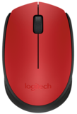 Logitech M171 wireless notebook egér piros  