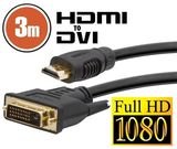 PRC Delight HDMI - DVI-D 3m kábel 
