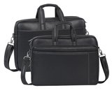RivaCase Orly 8940 15.6" Slim fekete bőr notebook táska 