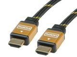 Roline HDMI - HDMI 1m arany-fekete kábel 