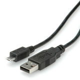 Roline USB - microUSB 1.8m fekete adapter 