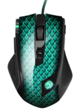Sharkoon Drakonia lézeres gamer USB súlyozható egér 5000 dpi fekete-zöld  