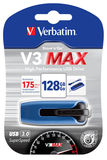 Verbatim V3 Max pendrive 128GB  USB 3.0 fekete-kék /49808/ 