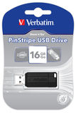 Verbatim PineStripe 16GB USB 2.0 pendrive fekete 
