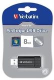 Verbatim PinStripe 8GB USB 2.0 pendrive fekete 