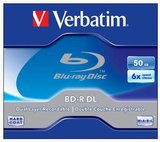 Verbatim BD-R DL 50GB 6x kétrétegű írható bluray lemez  