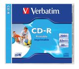 Verbatim CD-R 52x nyomtatható lemez, normál tokban  