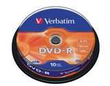 Verbatim DVD-R 16x lemez hengeren 4,7GB, 10db/henger 