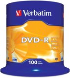 Verbatim DVD-R 16x lemez 4,7GB, 100db/henger 