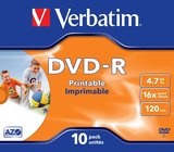 Verbatim DVD-R 4,7GB 16x 10db normál tokban 