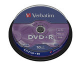 Verbatim DVD+R 16x 10db lemez 10db/henger 
