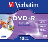Verbatim DVD+R 4,7GB 16x 10db normál tokban 