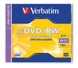 Verbatim DVD+RW 4x  újraírható lemez,normál tok 