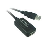 Wiretek USB - USB fekete 5m kábel 